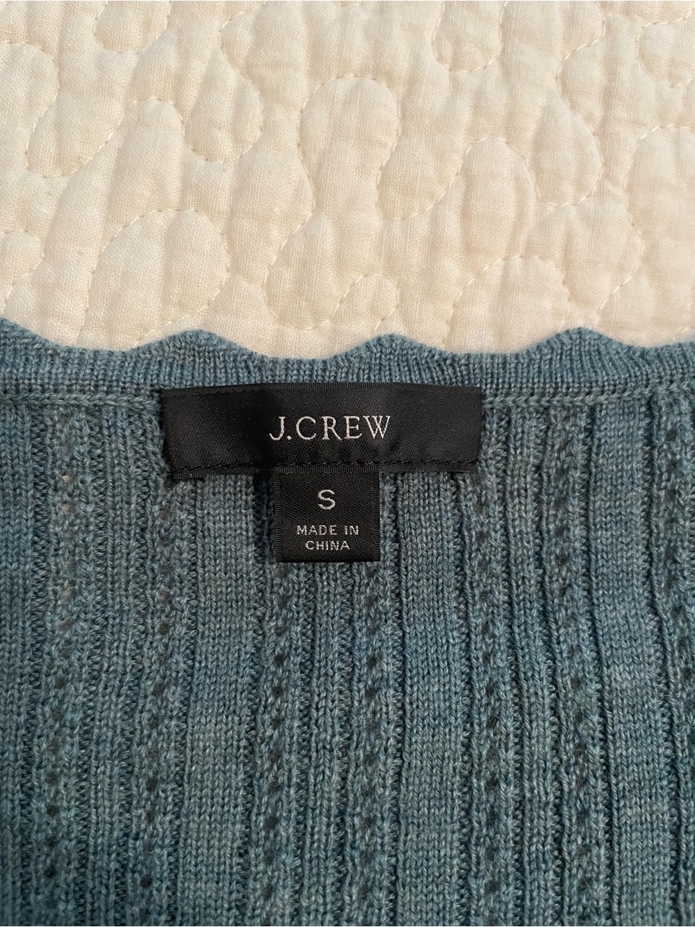 J.Crew Ribbed Scoop Neck Top - Teal Blue